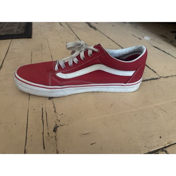 Vans mens shoes size 9 red low top Off the Wall - Picture 1 of 7